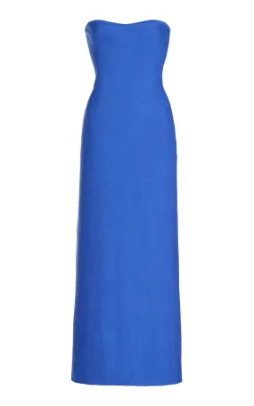 Calderon Knit Dress in Sapphire Merino Wool Cashmere