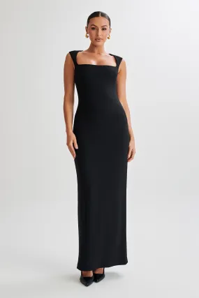 Frida Crepe Maxi Dress - Black