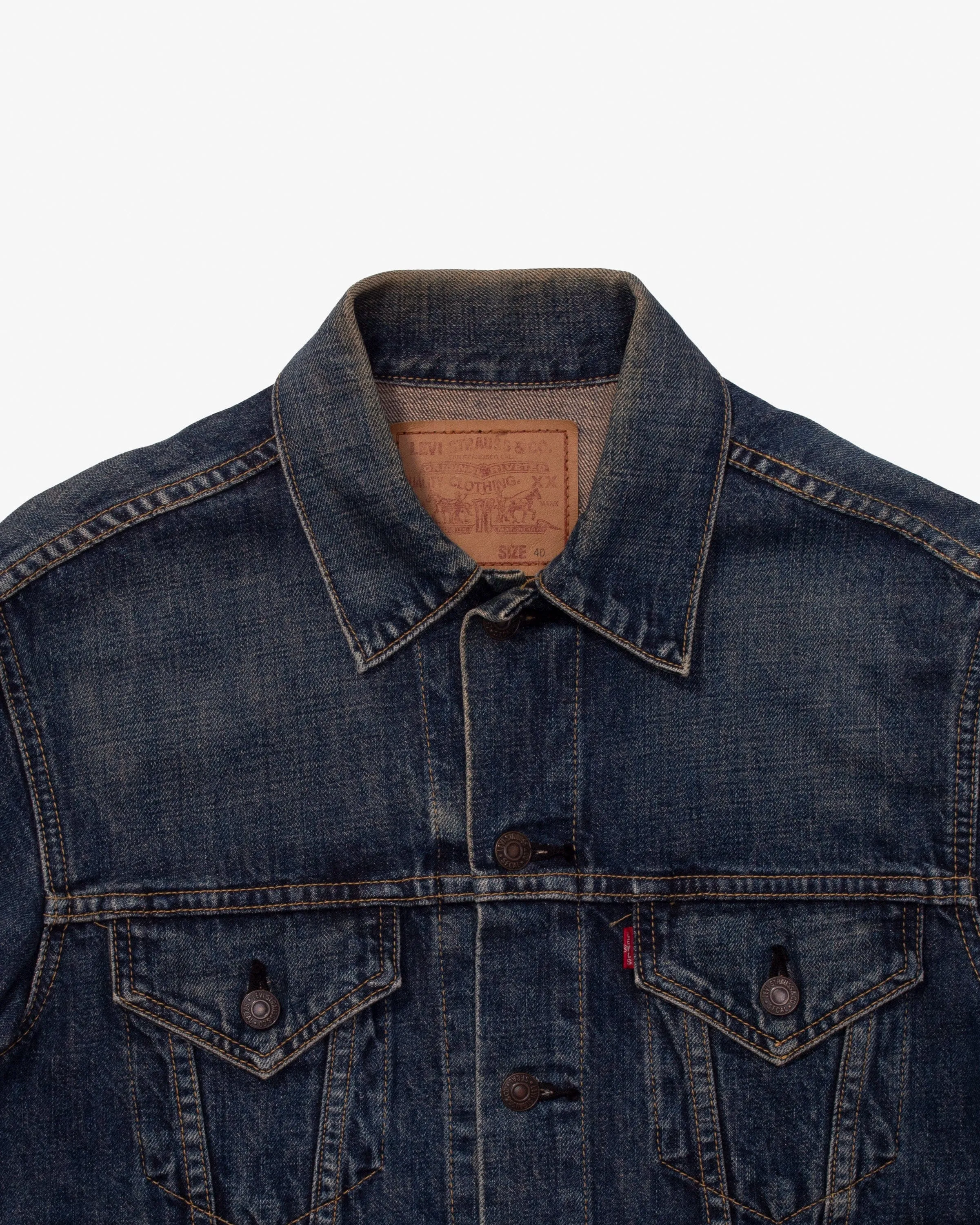 Japanese Repro Denim Jacket, Levi's, "Big E" 557 Type III Trucker - 40