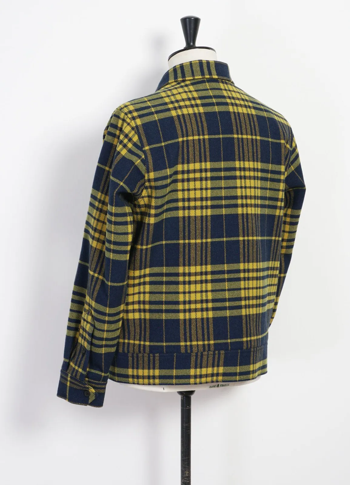 JARLE | Casual Zipper Jacket | Yellow Check