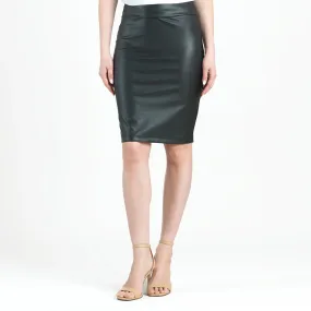 Liquid Leather™ - Sheen Pencil Skirt - Black