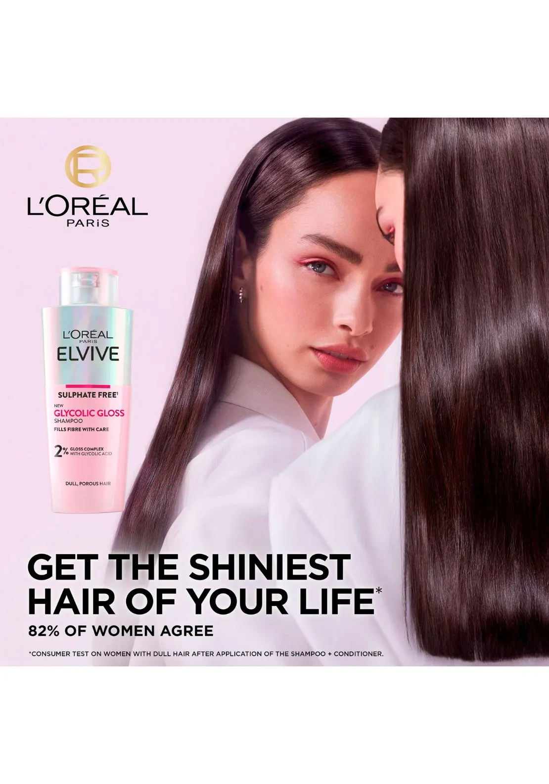 L’Oréal Paris Elvive Glycolic Gloss Sulphate Free Shampoo for Dull Hair 200ml