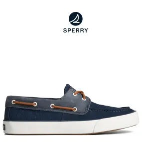 Men's Bahama Linen Sneaker 
Navy (STS25588)