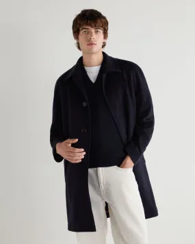 Men's Cashmere Coat Navy Blue