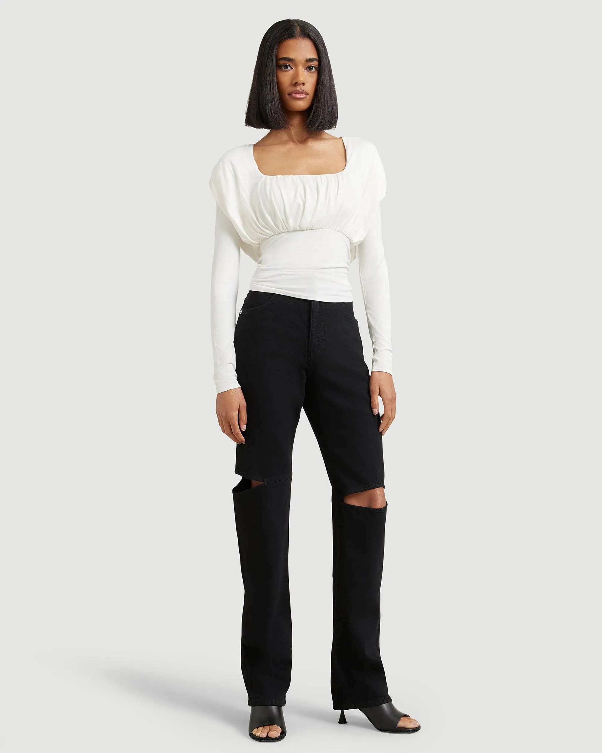 Milagro Ruched Long-Sleeve Tee