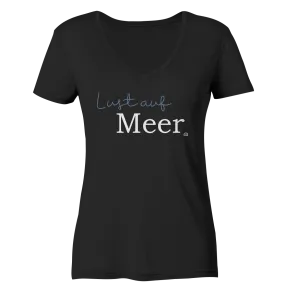 "Lust auf Meer" - Damen Premium Organic V-Neck Shirt