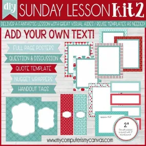 Sunday Lesson Kit #2 {Blank Editable Template} PRINTABLE