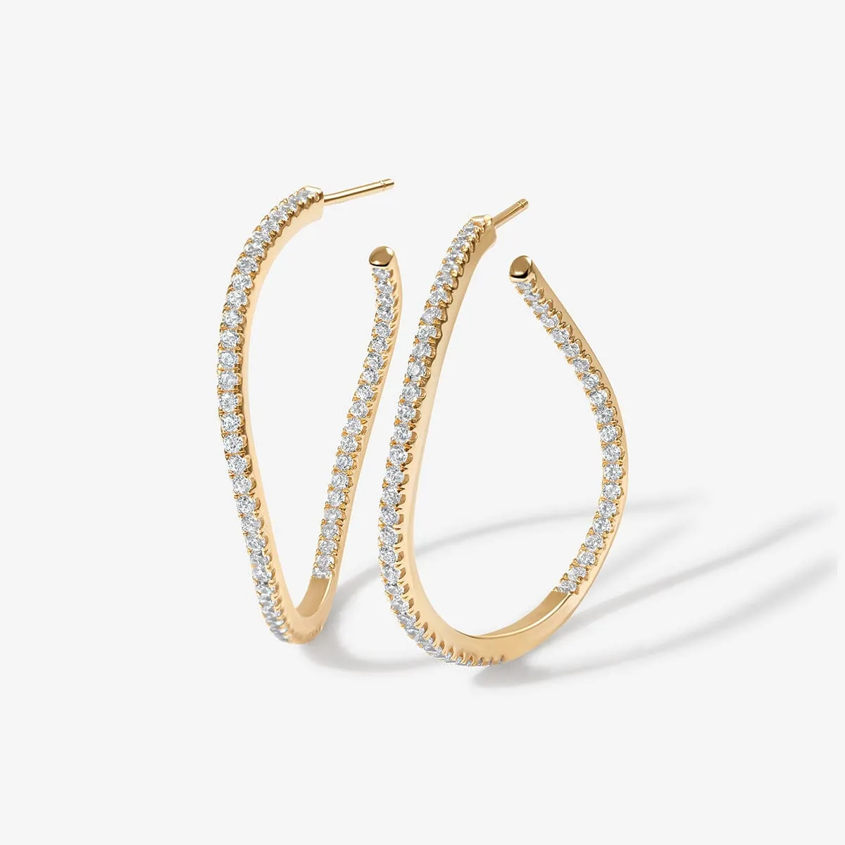 Tao wave maxi hoop earrings